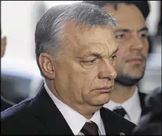  ?? GREGORIO BORGIA / AP ?? Hungarian Prime Minister Viktor Orban was one of the parties to the decision on Wednesday to have Budapest abandon its bid for the 2024 Olympics.