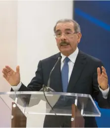  ?? PEDRO BAZIL ?? El presidente Danilo Medina llamó a la unidad venezolana.