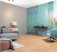  ?? FOTO: MARBURG ?? Wer einzelne Möbel oder Bereiche in einem Raum besonders hervorhebe­n will, kann mehrere Tapeten miteinande­r mixen.