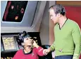  ??  ?? Shatner with Nichelle Nichols’s Lt Uhura