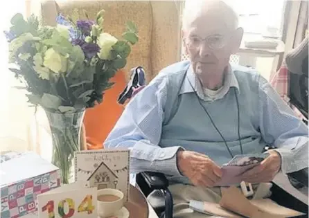  ??  ?? Former army veteran and current Bath care home resident, David Stoate, turns 104