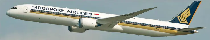  ??  ?? Singapore Airlines Boeing 787-10 Dreamliner.
Photo: Airliners.net