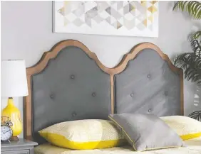  ?? BED BATH & BEYOND ?? Headboards with two arches are on trend.