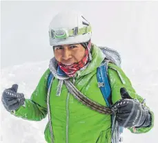  ??  ?? Bergführer Wily Rivera Iza stand schon über 100-mal auf dem Chimborazo.