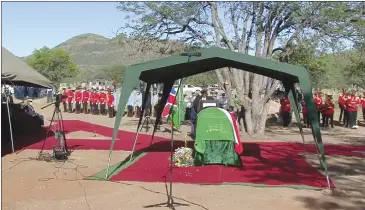  ?? Photo: Contribute­d ?? R.I.P… Former cabinet minister and renowned Swapo activist Immanuel Ngatjizeko was buried on Saturday in his native village of Otjohorong­o.