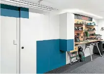  ?? PHOTOS: MEDIAWORKS / THE BLOCK ?? Want a workbench but lack space? ‘‘You can design one so it is attached to the wall and folds down after it’s been used.’’