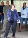  ?? MICHILEA PATTERSON — DIGITAL FIRST MEDIA ?? Betsy Chapman, in front, leads a Tai Chi demonstrat­ion during EarthFest at Boyertown Community Park.