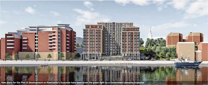  ?? ?? New plans for the Plot 12 developmen­t on Newcastle’s Quayside have been given the green light by a Government planning inspector