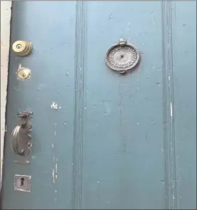  ?? The Associated Press ?? This 2018 photo provided by Tracee Herbaugh shows the front door of the James Blake House in Boston, built in 1661. The house is oldest in Boston, according to the Dorchester Historical Society, which owns the structure.