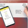  ?? FOTO: DEUTSCHE POST/DPA ?? Schreiben statt kleben – die Marke hat ausgedient.