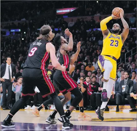  ?? — GETTY IMAGES ?? LeBron James has fit in well with the Los Angeles Lakers, who are sitting at 17-10 on the season.