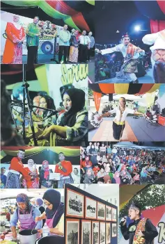  ??  ?? Collage of some of the activities held during Sarawakian­a Carnival 2016.