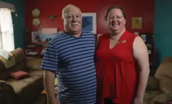  ??  ?? Leo McKenna, a school caretaker, and Diane Davis, a retired teacher, in their home across from Gander Academy.