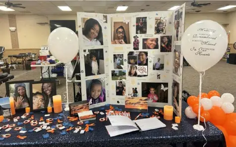  ?? Allie Miller/Post-Gazette photos ?? Photos of Nichole Hogan, who died last year at 13 of leukemia, are on display at a blood drive in her memory.