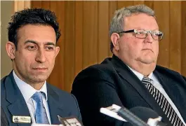  ?? PHOTO: FAIRFAX NZ ?? City councillor Raf Manji, left, is challengin­g new Foreign Affairs Minister Gerry Brownlee for his Ilam seat.