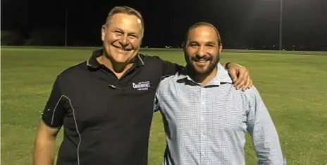  ?? Photo: CONTRIBUTE­D ?? BEARS IN ARMS: 2019 Toowoomba Bears coaching team Bryan Battersby (left) and Mick Jarroush.