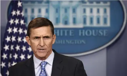  ?? ?? Mike Flynn, Donald Trump’s one-time national security adviser, in February 2017. Photograph: Win McNamee/Getty Images