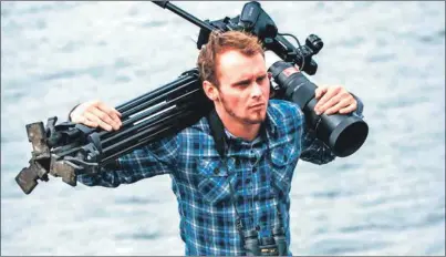 ??  ?? Tom Campbell filming Where Eagles Dare on Loch na Keal.