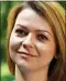  ??  ?? Poisoned:Yulia Skripal was injured along with her father in a nerve agent attack blamed on Kremlin agents