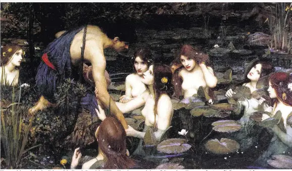  ??  ?? Weg – und dann wieder da: „Hylas and the Nymphs“von John William Waterhouse wurde kurze Zeit aus einem Museum entfernt, was für Zensurvorw­ürfe sorgte