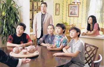  ?? ABC ?? Hudson Yang, from left, Randall Park, Lucille Soong, Ian Chen, Forrest Wheeler and Constance Wu in “Fresh Off the Boat.”