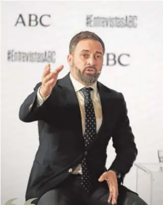  ?? JAIME GARCIA ?? Santiago Abascal, ayer en ABC