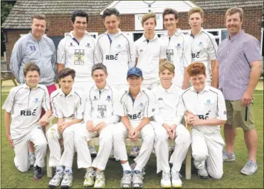  ?? Picture: Chris Davey FM4472290 ?? Hollingbou­rne under-15s suffered a rain-affected defeat at Chestfield last Friday as part of the host club’s cricket week