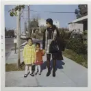  ?? Photograph: Kamala Harris campaign/AP ?? This January 1970 photo provided by the Kamala Harris campaign shows her, left, with her sister, Maya, and mother, Shyamala, outside their apartment in Berkeley, California, after her parents’ separation.