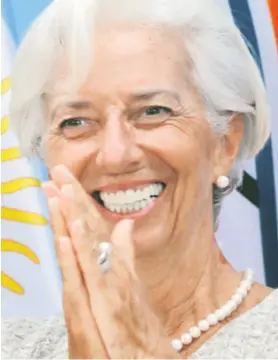  ??  ?? šefica MMF-a Christine Lagarde očekuje strukturne reforme i smanjenje javnog duga