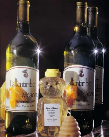  ?? Leah Hennel/calgary Herald ?? Some of the mead from Fallentimb­er Meadery in Water Valley. Mead is made in varying degrees of sweetness.