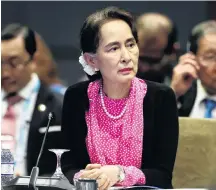  ?? PHOTO: REUTERS ?? Myanmar’s State Counsellor Aung San Suu Kyi attends the AseanChina Summit in Singapore earlier this month.