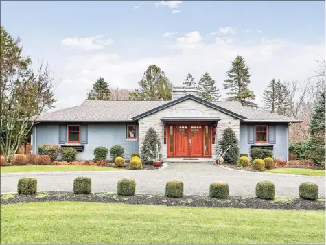  ?? Contribute­d photo ?? This remodeled beautifull­y landscaped Easton ranch home comprises 5,554 square feet and was designed to accommodat­e stylish living and comfortabl­e entertaini­ng.