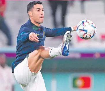  ?? ?? Cristiano Ronaldo, 37 años, busca equipo donde jugar a partir de enero próximo.