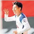  ?? AFP ?? Tottenham’s Son Heung-Min scored four goals against Southampto­n.