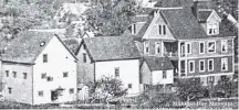  ?? Contribute­d by Mike Bishop ?? An archival photo of the iconic barn (building on the left) which now houses The Barn Coffee & Social House. Date unknown.