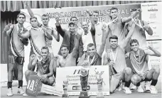  ??  ?? The Super League men’s champions Textured Jersey Lanka team. Photos by Pradeep Dilrukshan­a