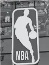  ?? REUTERS ?? An NBA logo is seen on the facade of its flagship store at the Wangfujing shopping street in Beijing, China on Oct. 8, 2019.