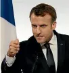  ?? PHOTO: REUTERS ?? French President Emmanuel Macron has been talking up the influence of French in the face of the global hegemony of English.