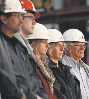  ?? JENNA WATSON/INDIANAPOL­IS STAR ?? A tariff on steel could affect workers at Munster Steel in Indiana. Though the state leads the nation in steel production, it also has many manufactur­ing jobs that could be lost if a trade war grows out of a tariff.