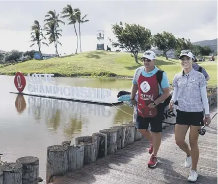  ??  ?? 0 Lydia Ko on her way to a seven-shot victory in the LPGA LOTTE Championsh­ip at Kapolei Golf Club in Hawaii.