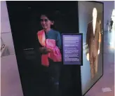  ??  ?? The Canadian Museum of Human Rights in Winnipeg has dimmed the portrait of Myanmar leader Aung San Suu Kyi and removed her from another display, due to the humanitari­an crisis facing her country’s Rohingya Muslims.