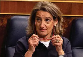  ?? ?? Teresa Ribera es vicepresid­enta tercera del Gobierno y ministra para la Transición Ecológica.