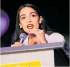  ??  ?? Alexandria Ocasio-Cortez became the youngest woman elected to Congress.