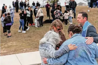  ?? Sam Owens/staff photograph­er ?? San Marcos’ police chief backed the school district’s approved marshal plan that will involve hiring armed civilians, saying his officers are needed in the field to handle an “increase in violent crime.”