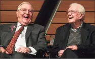  ?? Anthony Souffle / Associated Press file photo ?? Former Vice President Walter Mondale, left, with former President Jimmy Carter in 2018.