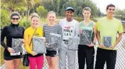  ?? SUBMITTED PHOTO ?? This year’s Daniels Dash for Concussion Awareness drew more than 400 runners to Markham Park in Sunrise. Among the participan­ts are, from left, Maria Rodriguez, Laura Mucho, Kelly Browning, Luiz Souza, Cory Moogerfeld and Fernando Montenegro.