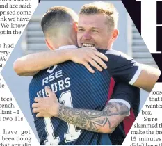  ??  ?? CLINCHER Staggies goal hero Mckay hailed by team-mate Vigurs