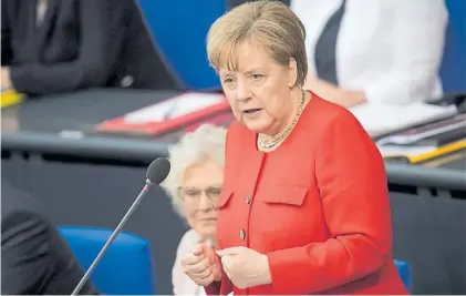  ?? DPA ?? Dura. La canciller alemana Ángela Merkel auguró conversaci­ones muy difíciles con Estados Unidos.