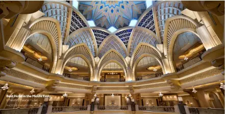  ?? PHOTO: © EMIRATES PALACE HOTEL ?? Best Hotel in the Middle East: Emirates Palace Hotel