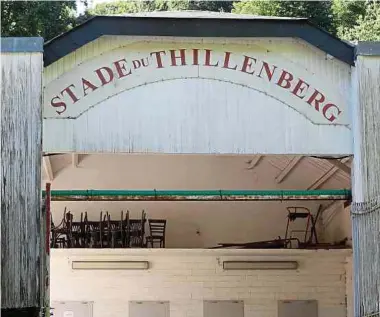  ?? Foto: Raymond Schmit ?? Der Eingang zum Stadion. Vor 100 Jahren wurde es seiner Bestimmung übergeben.